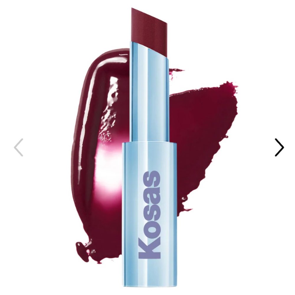 Kosas Wet Stick Moisturizing Shiny Sheer Lipstick with Ceramides | Bikini Blaze